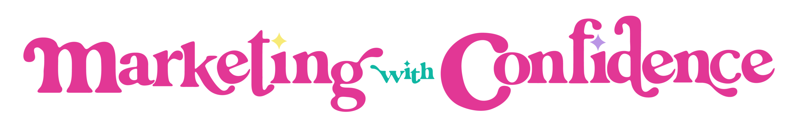 Marketing with Confidence Pin logo with stars